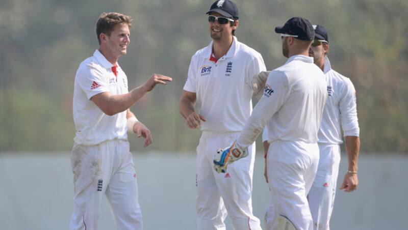 Haryana lose early wickets against England at tea