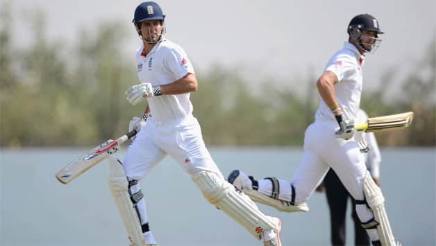 Alastair Cook and Kevin Pietersen fifties buoy England Alastair Cook and Kevin Pietersen fifties buoy England