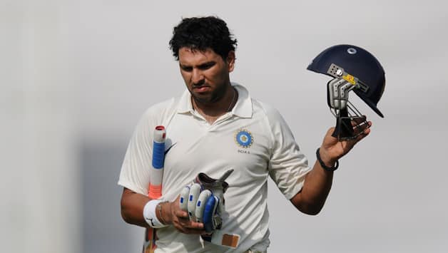 Ranji Trophy 2012: Yuvraj Singh leads Punjab's fightback against Madhya Pradesh with a century Ranji Trophy 2012: Yuvraj Singh leads Punjab's fightback against Madhya Pradesh with a century