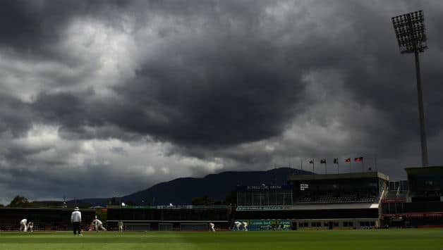 Rain halts final day's play between Australia and Sri Lanka at Hobart Rain halts final day's play between Australia and Sri Lanka at Hobart