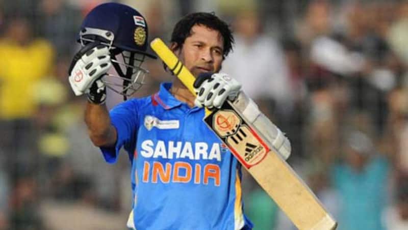 The Indian tricolor looked apt on Sachin Tendulkar&acirc;s navy blue helmet