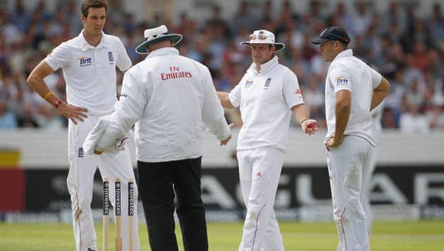 A bowler hitting the stumps at the non-striking end in his delivery stride needs to be penalised A bowler hitting the stumps at the non-striking end in his delivery stride needs to be penalised