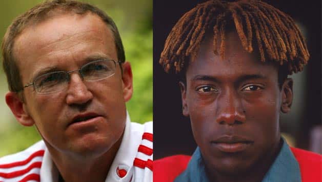 Andy Flower and Henry Olonga protests against the Mugabe regime Andy Flower and Henry Olonga protests against the Mugabe regime