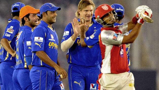 RR vs KXIP Live IPL 2013 T20 Cricket score
