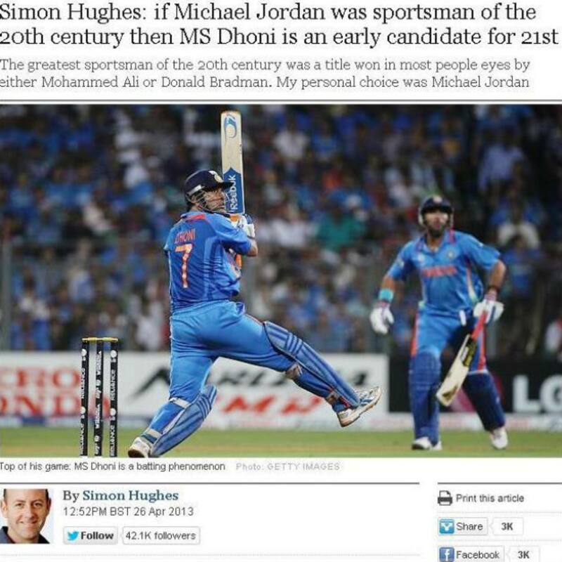 MS Dhoni is great, but calling him an 
