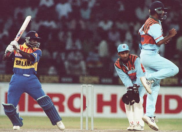 Sanath Jayasuriya trounces India with 151 off 120 deliveries Sanath Jayasuriya trounces India with 151 off 120 deliveries