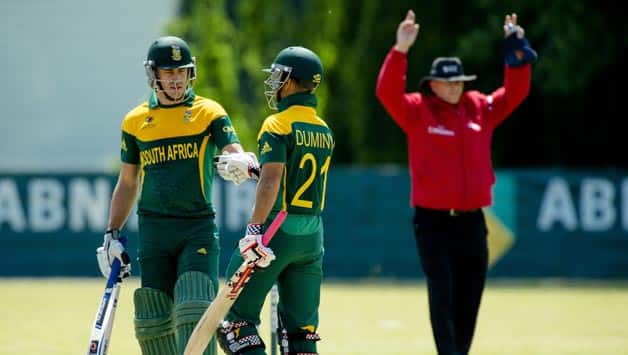 JP Duminy strikes unbeaten ton as South Africa post 341/3 against Netherlands