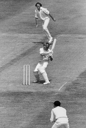 Malcolm Nash gets pummelled yet again — this time for 34 runs in an over