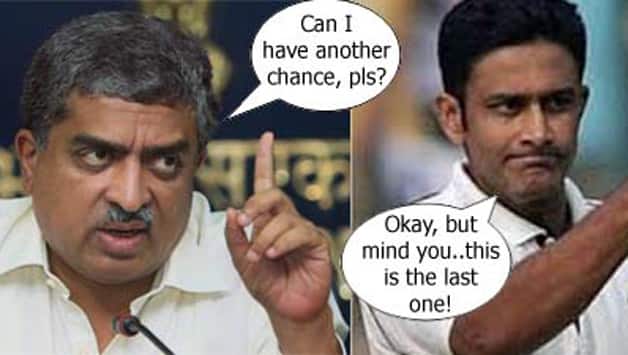 Anil Kumble vs Nandan Nilekani — the battle begins for General Elections in India 2014 Anil Kumble vs Nandan Nilekani — the battle begins for General Elections in India 2014