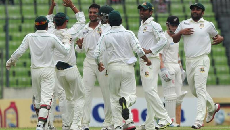 New Zealand reach 107/3 at tea on Day 2 against Bangladesh