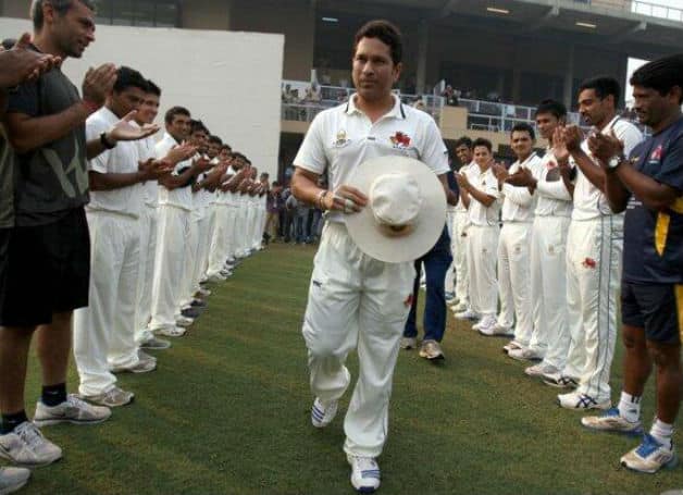 Sachin Tendulkar felicitated by Haryana CM; given guard of honour Sachin Tendulkar felicitated by Haryana CM; given guard of honour