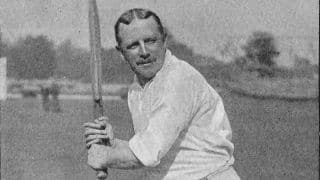 AN 'Monkey' Hornby runs 10 off a single ball