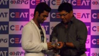 Vijay Zol wins CEAT Young Player of the Year