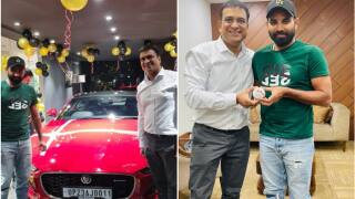 Mohammad Shami brought home a brand new red-coloured Jaguar F-Type Car
