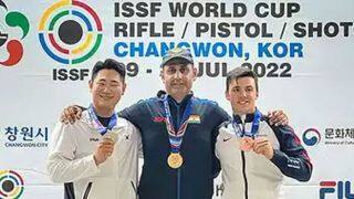 mairaj khan creates history as he becomes first Indian to win skeet gold medal at issf world cup