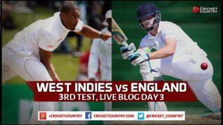 Live Cricket Score West Indies vs England 2015, 3rd Test at Barbados Day 3, WI 194/5: Hosts complete 5-wicket win; level series 1-1