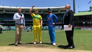 Australia opt to bat first; debut for Behrendorff, Karthik, Shami in for India