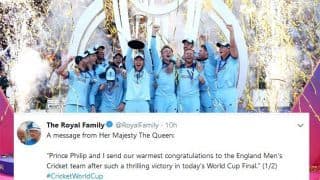 Queen salutes England after World Cup glory