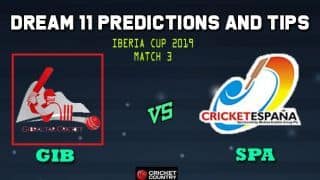 Dream11 Team Gibraltar vs Spain Iberia Cup – Cricket Prediction Tips For Today’s T20 Match 3 GIB vs SPA at Cartagena, Murcia