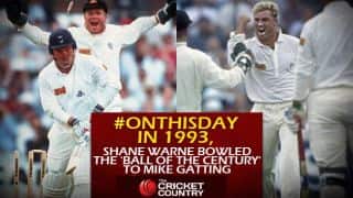 Warne’s magical ‘ball of the century’ leaves Gatting aghast