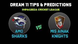 Dream11 Team Amo Sharks vs Mis Ainak Knights Match 14 Shpageeza Cricket League 2019 – Cricket Prediction Tips For Today’s T20 Match AS vs MAK at Alokozay Kabul International Cricket Ground