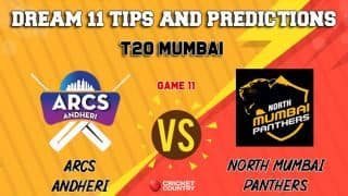 Dream11 Prediction: AA vs NMP Team Best Players to Pick for Today’s Match between ARCS Andheri and North Mumbai Panthers at 3:30 PM