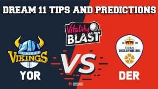 Dream11 Team Yorkshire vs Middlesex North Group VITALITY T20 BLAST ENGLISH T20 BLAST – Cricket Prediction Tips For Today’s T20 Match YOR vs DER at Leeds