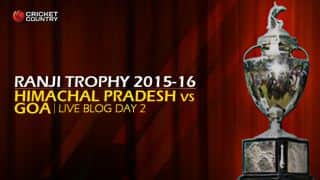 HP 298/5 | Live cricket score, Himachal Pradesh vs Goa, Ranji Trophy 2015-16, Group C match, Day 2 at Dharamsala: Stumps, Himachal trail by 26 runs