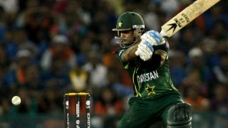 Mohammad Hafeez scores his 24th ODI half-century in game against Zimbabwe in 1st ODI at Lahore