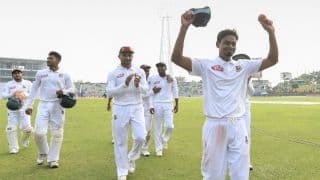 Taijul Islam took 5/62 to finish with 11 wickets in the Test