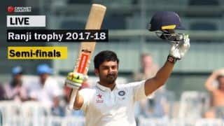 Live Cricket Score, Ranji Trophy 2017-18, semi-final, Day 2