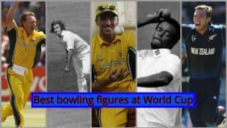 Cricket World Cup 2019: Top five best bowling figures at the World Cup