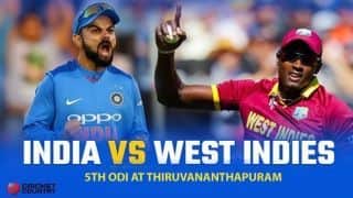 India vs West Indies 2018, 5th ODI, LIVE cricket score, Thiruvananthapuram: India thump West Indies by nine wickets to seal series 3-1