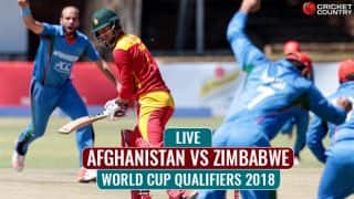 Live Cricket Score, Afghanistan vs Zimbabwe, ICC World Cup Qualifiers 2018, Match 7: ZIM win by 2 runs
