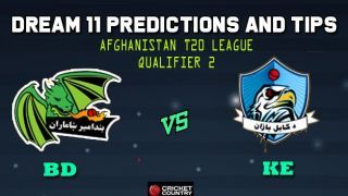 Dream11 Team Band-E-Amir-Dragons vs Kabul Eagles Qualifier 2 Afghanistan T20 League 2019 – Cricket Prediction Tips For Today’s T20 Match BD vs KE at Kabul