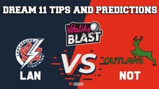 Dream11 Team Lancashire vs Nottinghamshire North Group VITALITY T20 BLAST ENGLISH T20 BLAST – Cricket Prediction Tips For Today’s T20 Match LAN vs NOT at Old Trafford, Manchester