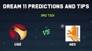 Dream11 Team UAE vs Netherlands 3rd T20I– Cricket Prediction Tips For Today’s T20 Match UAE vs NED at The Hague