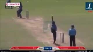 WATCH: Chamara Silva plays a bizarre shot and pays for his stupidity