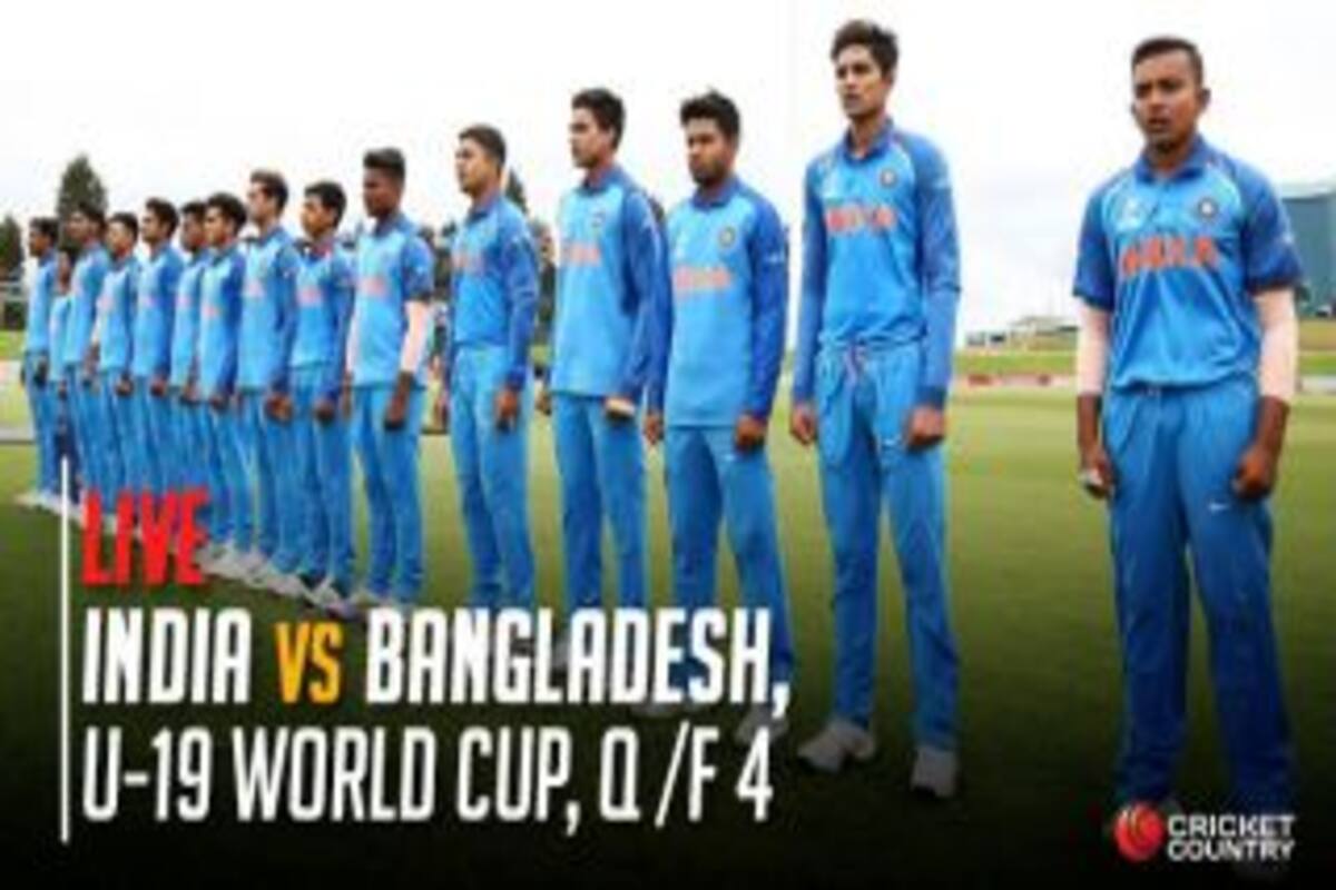 Live Cricket Score India Vs Bangladesh Icc Under 19 World Cup 18 Quarter Finals 4 India Beat Bangladesh By 131 Runs Cricket Country