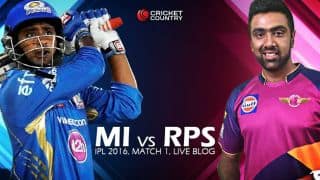 RPS 126/1, 14.4 overs | Live Cricket Score Mumbai Indians (MI) vs Rising Pune Supergiants (RPS), IPL 2016 Match 1: RPS maul Mumbai by 9 wickets