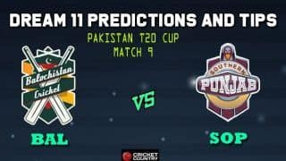 Dream11 Team Balochistan vs Southern Punjab T20 Cup National T20 Cup, 2019 – Cricket Prediction Tips For Today’s T20 Match 9 BAL vs SOP at Faisalabad