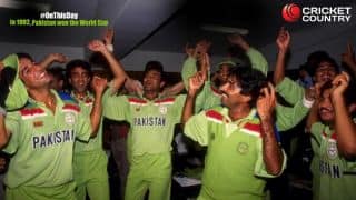 Pakistani players dancing to the tunes of 1992 Cricket World Cup grandeur