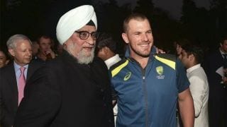 Australian team meets India legend Bishan Singh Bedi