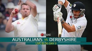Live Cricket Score Australians vs Derbyshire, Tour Match at Derby, Day 3 AUS 95/1: Match ends in a draw