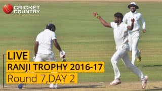 LIVE Cricket Score Ranji Trophy 2016-17, Day 2, Round 7
