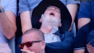 watch fan was sleeping during england and new zealand match video went viral