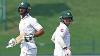 Fifties from Sami Aslam, Shan Masood help Pakistan cut deficit by 298 at lunch