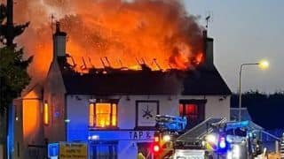 fire in stuart broad pub massive damage happened