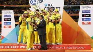 N Srinivasan handing over ICC World Cup 2015 Trophy triggers new controversy