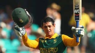 De Kock equals record for most centuries before 22